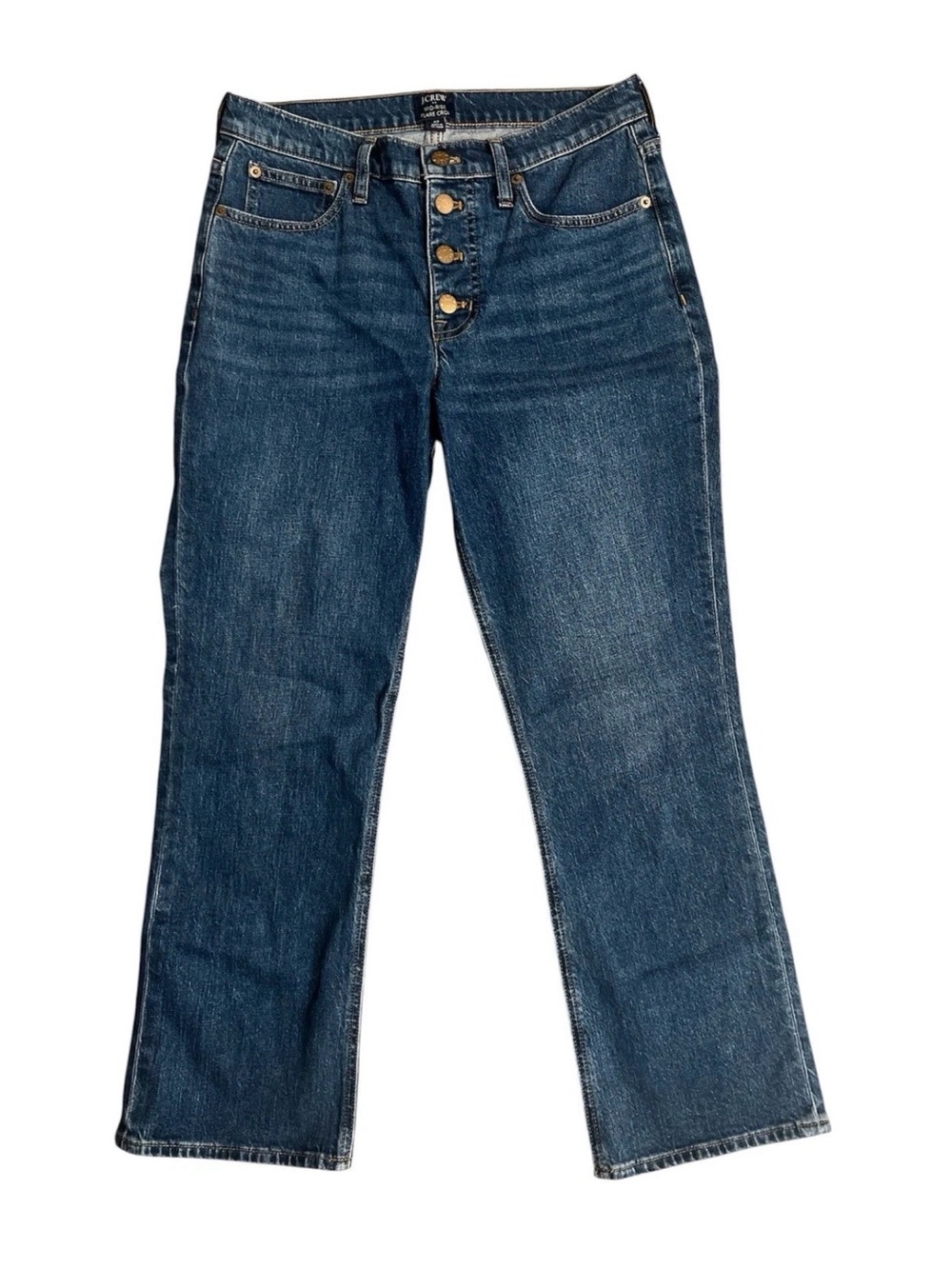 J. Crew Dark Blue Flared Crop Women's Jeans